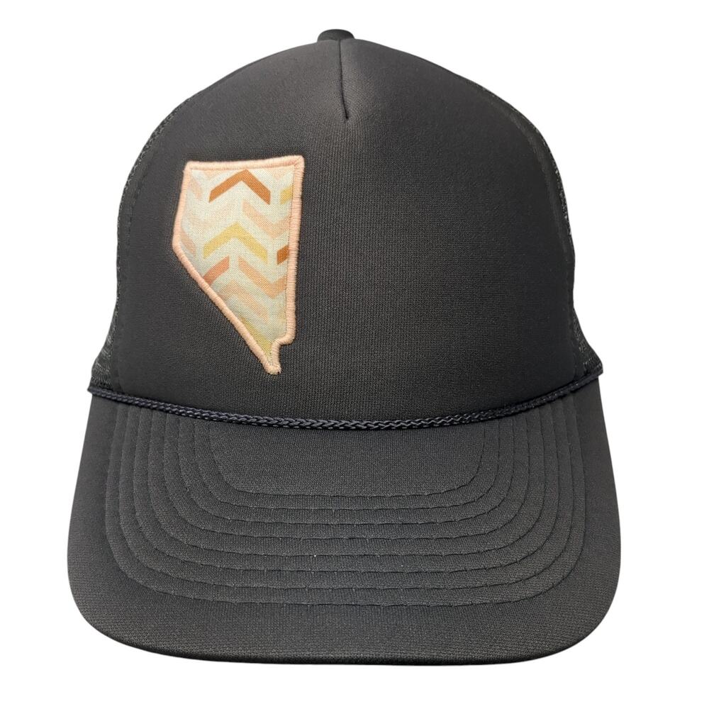 DP Snapback Trucker Hat Gray One Size Adjustable Embroidered Mesh Back Rope